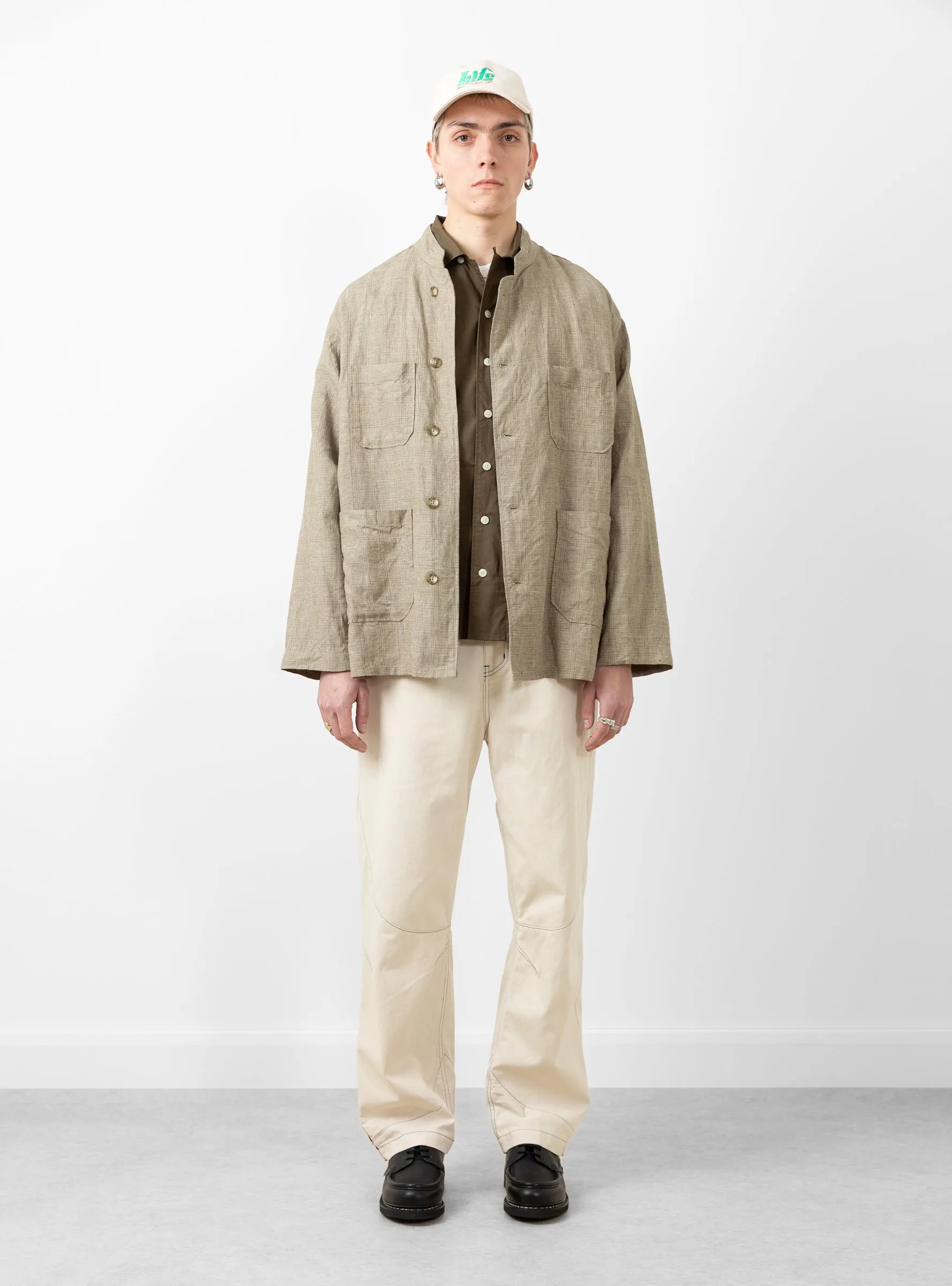 Dayton Shirt Beige Glen Plaid