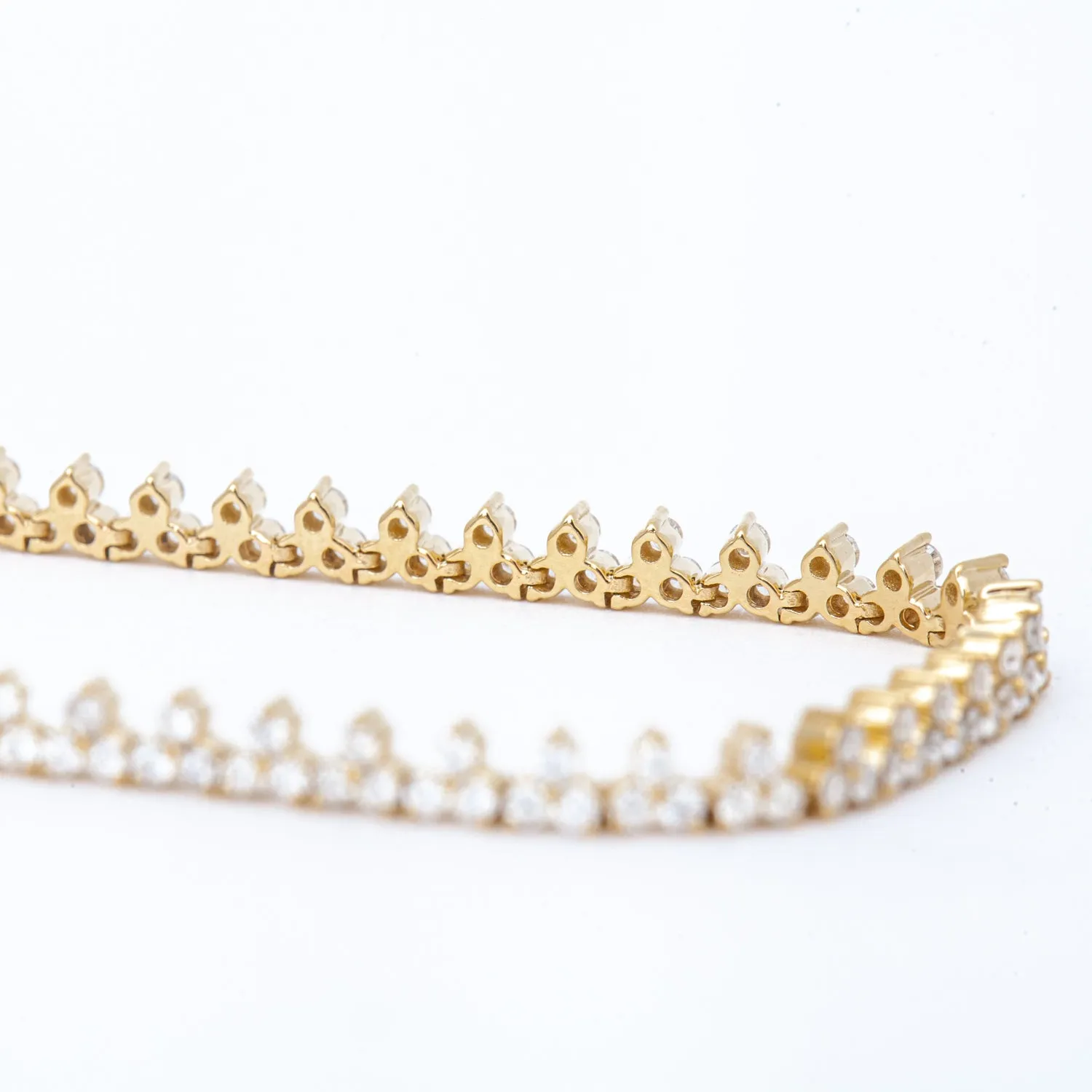 Diamond Cluster Tennis Bracelet