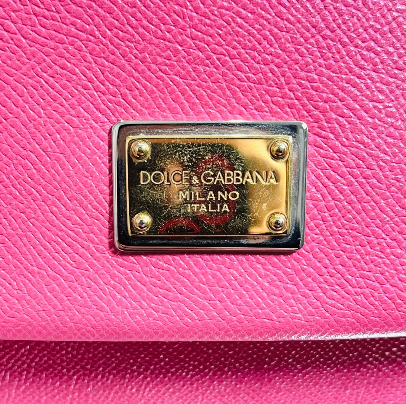 Dolce & Gabbana Sicily Leather Bag & Charm