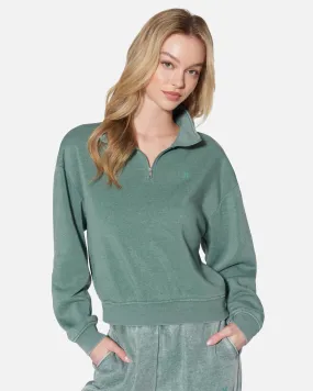 Essential Burnout Fleece Half Zip Sweatshirt