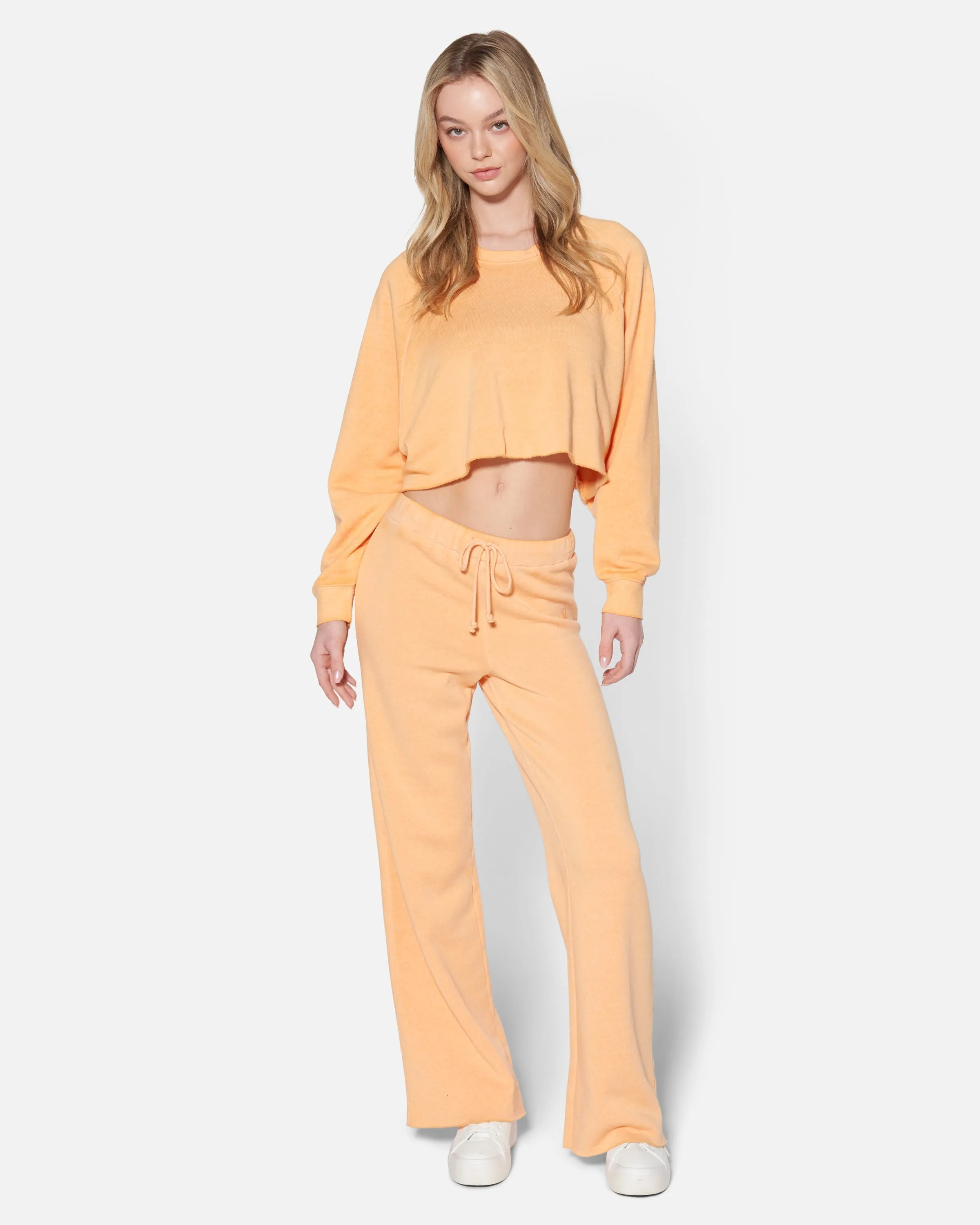 Essential Burnout Fleece Wide Leg Pant