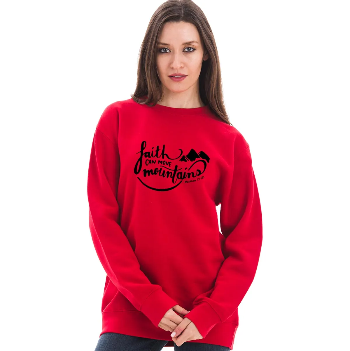 Faith Can Move Mountains Crewneck Sweatshirt