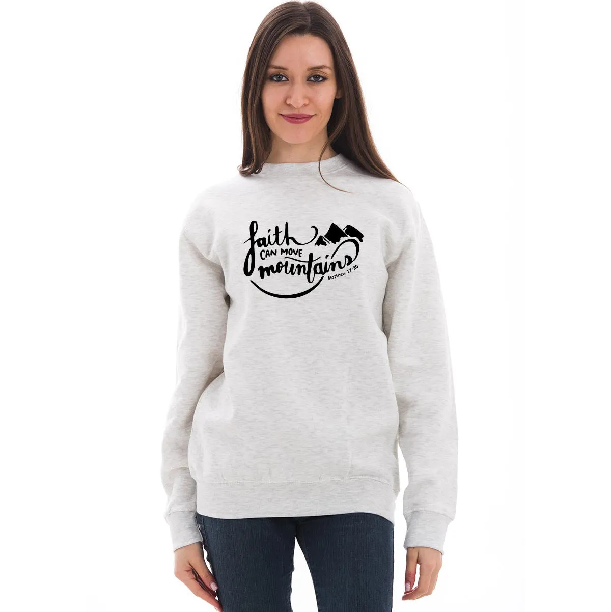 Faith Can Move Mountains Crewneck Sweatshirt