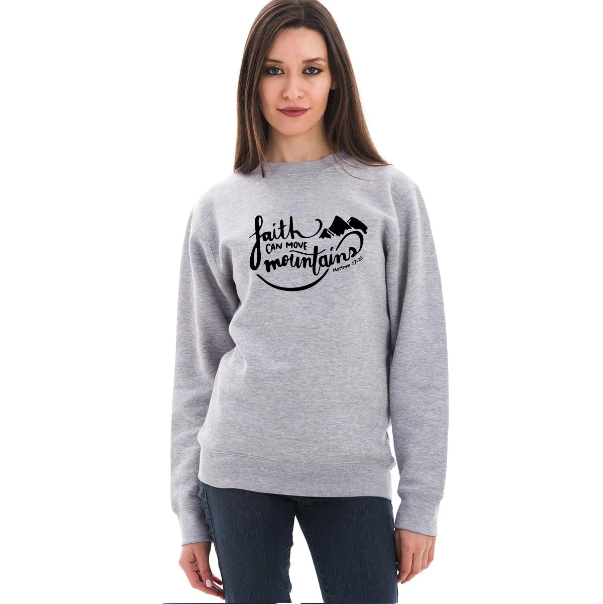 Faith Can Move Mountains Crewneck Sweatshirt