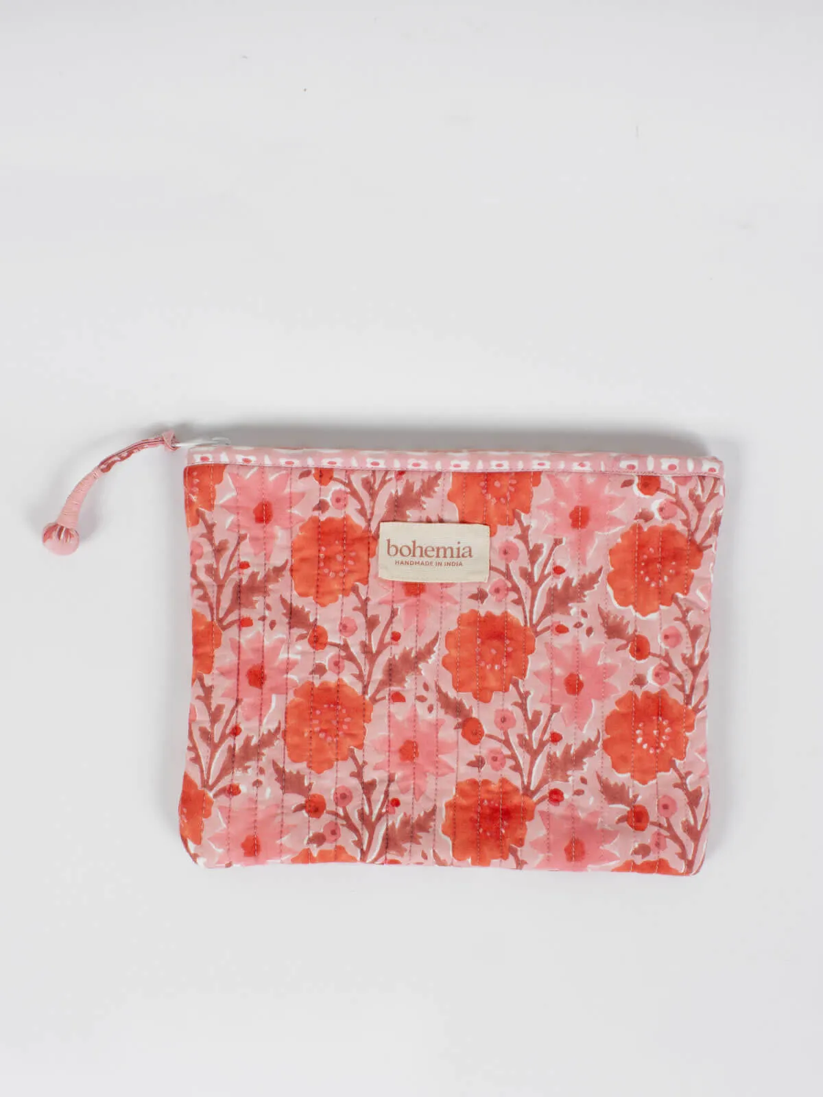 Floribunda Zip Pouch, Vintage Pink