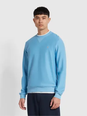 Galli Twill Crew Neck Sweatshirt In Arctic Blue