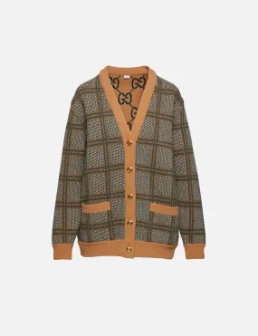 GG Jacquard Reversible Cardigan