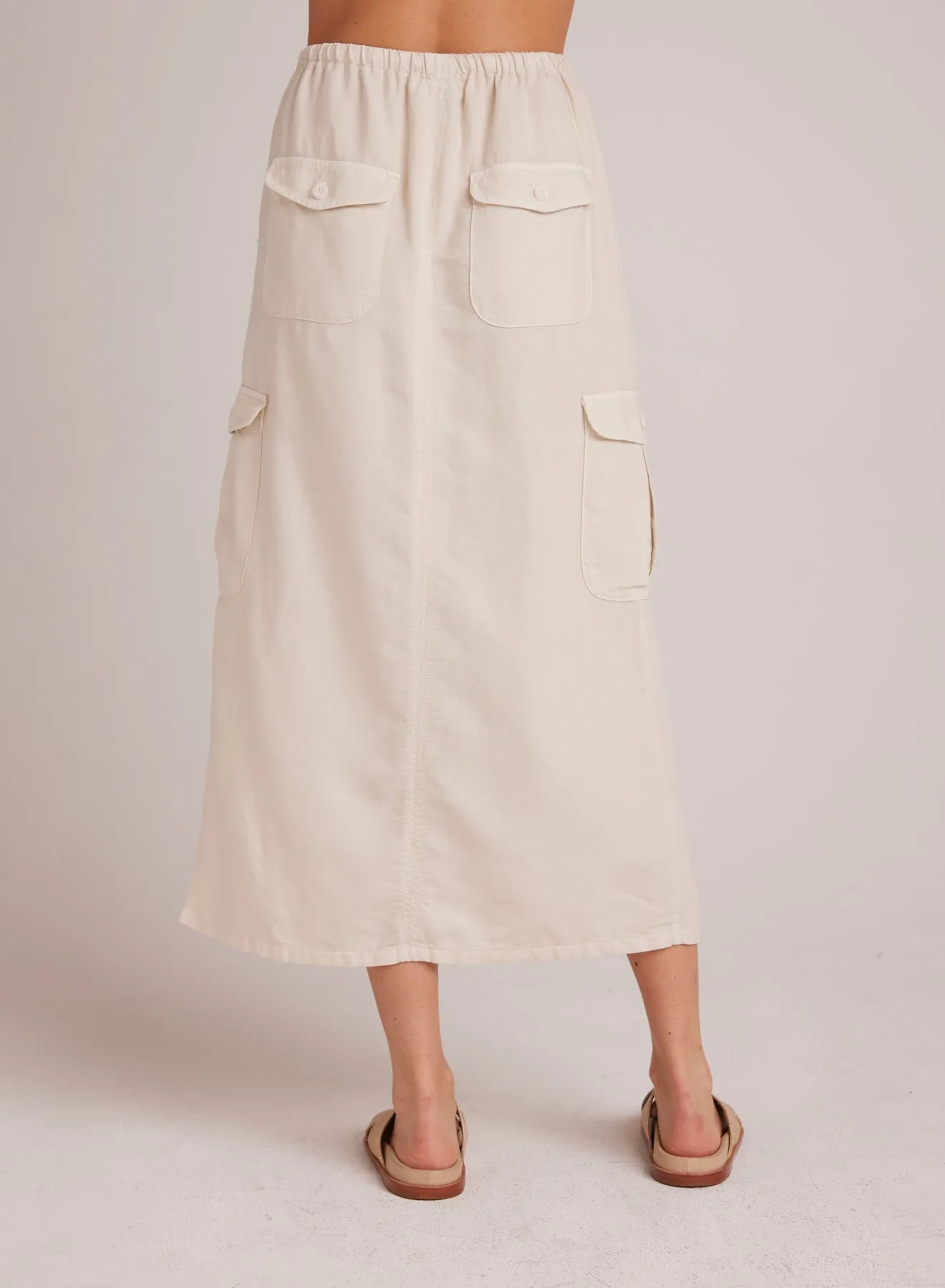 Goldie Bellow Pocket Cargo Skirt - Seashell Sand