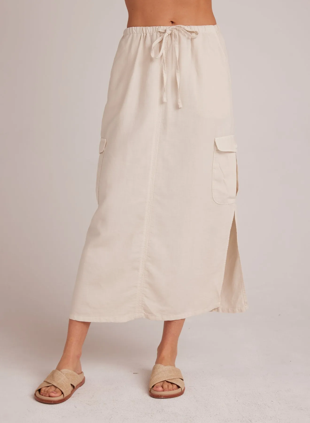 Goldie Bellow Pocket Cargo Skirt - Seashell Sand