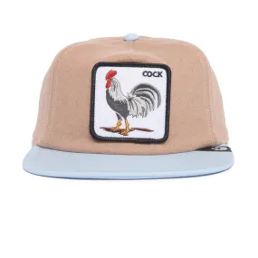 Goorin Bros Free Range {Cock} Flat Brim Trucker Hat (Tan)