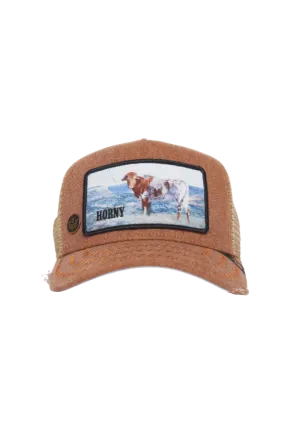 Goorin Bros Ox Horny Model No. H02NY {Horny} Rodeo Trucker Hat (Brown)