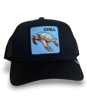 Goorin Bros The Chill Sea Turtle {Chill} Trucker Hat (Black)