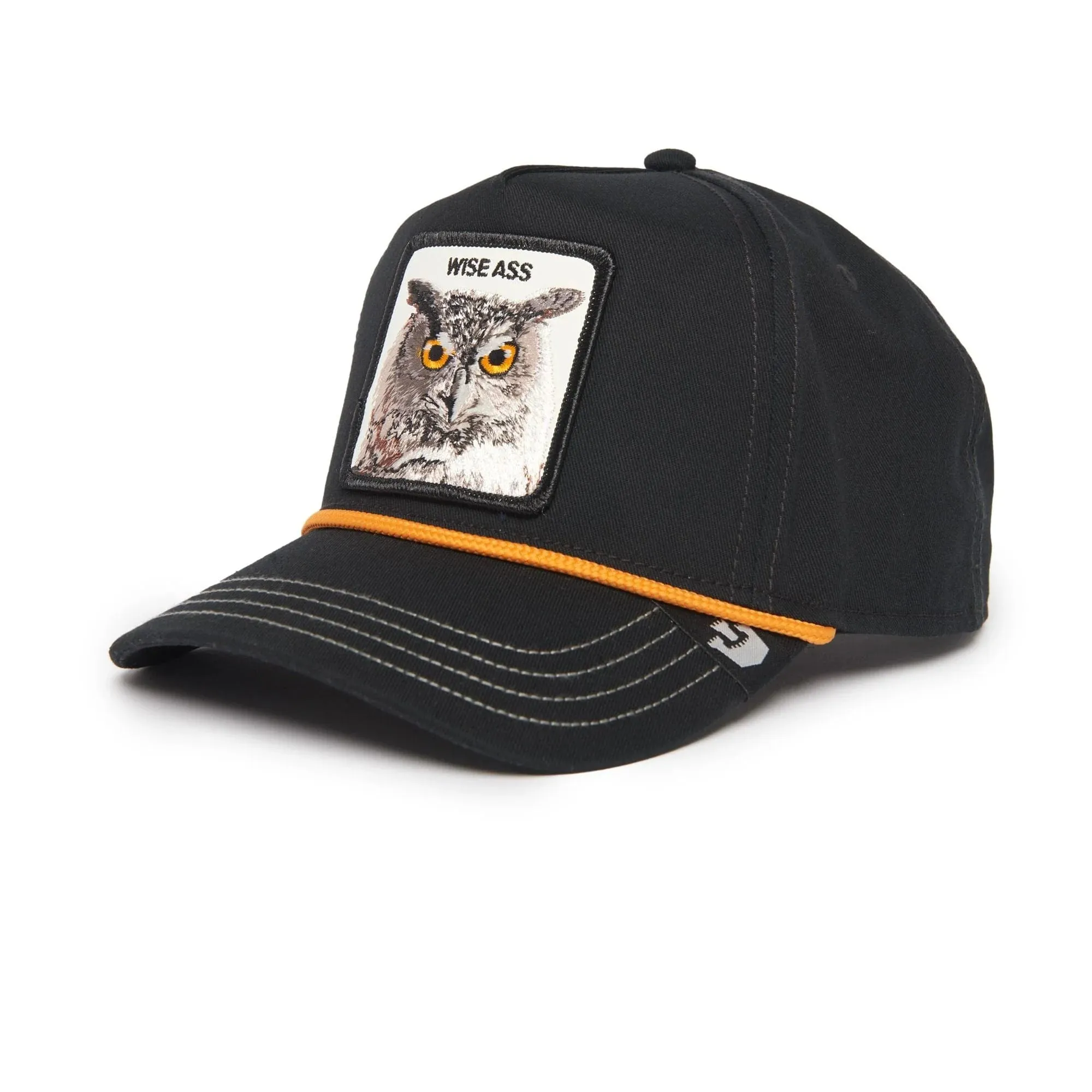 Goorin Bros Wise Owl 100 {Wise Ass} Trucker Hat (Black)