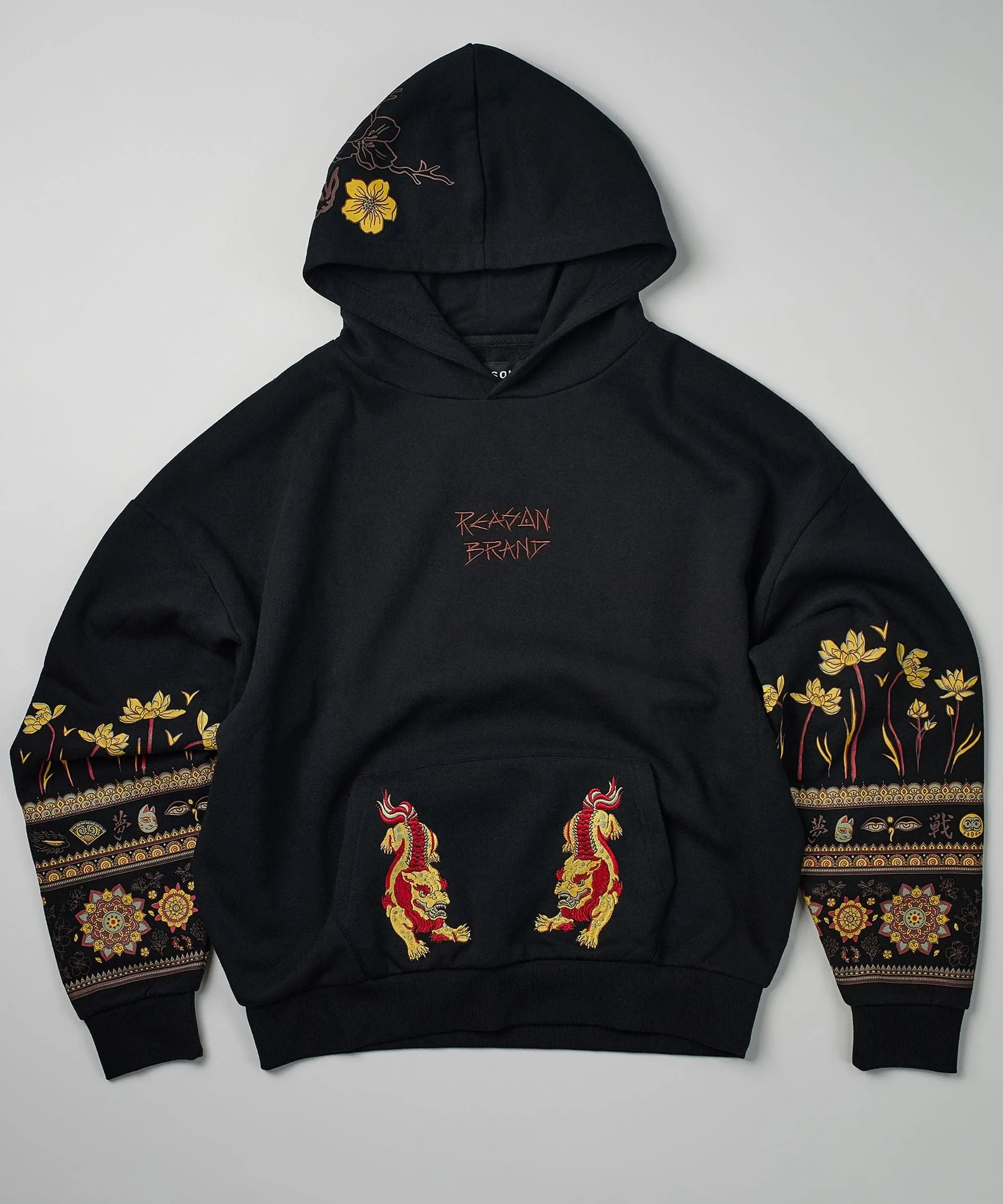 Guardian Embroidered Hoodie - Black