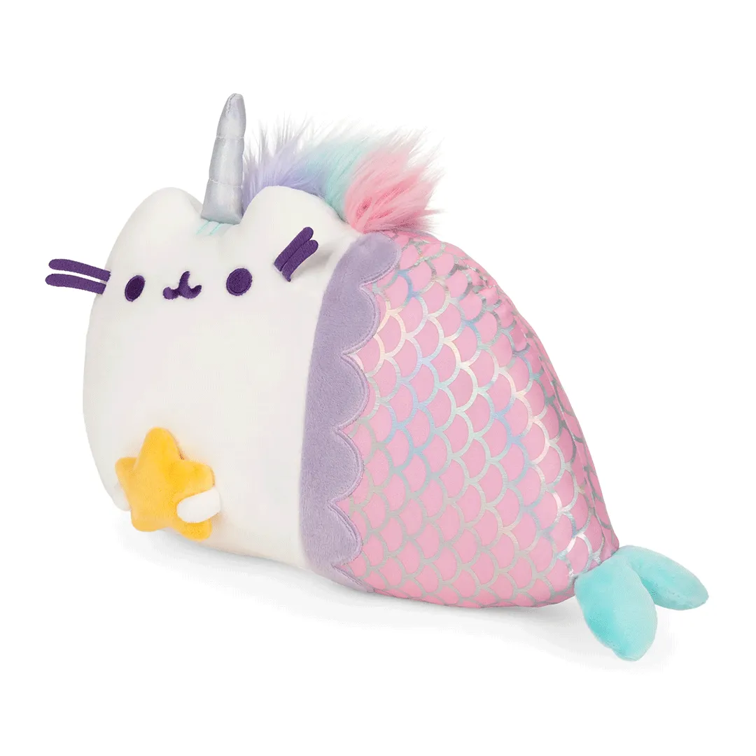 GUND Pusheen Magical Lights Light-Up Mermaid Pusheenicorn 12" Plush Toy