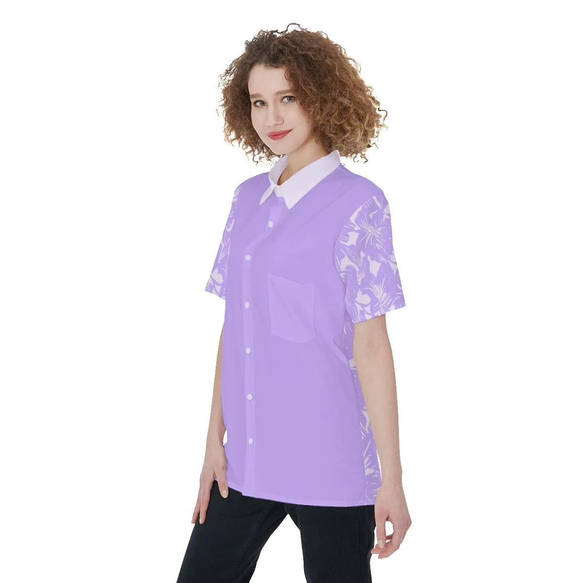 Hawaiian Lavender - Women's Short Sleeve Shirt With Pocket