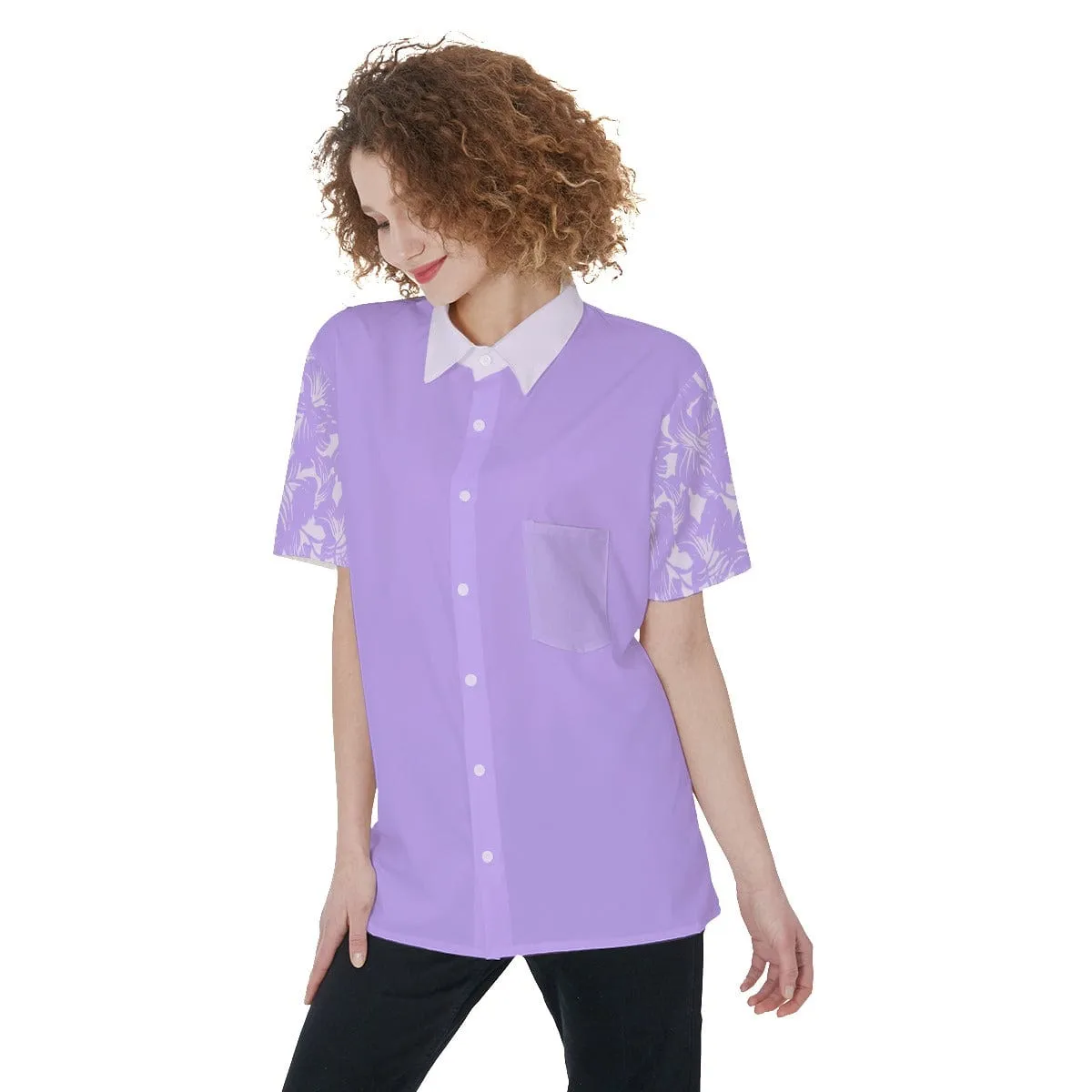 Hawaiian Lavender - Women's Short Sleeve Shirt With Pocket