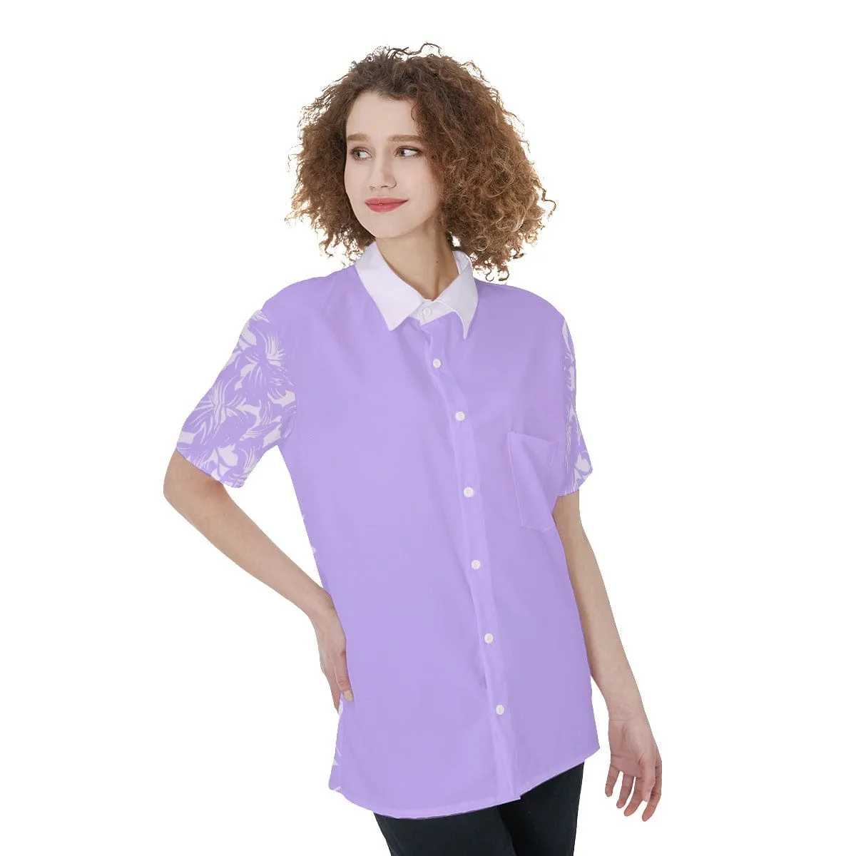 Hawaiian Lavender - Women's Short Sleeve Shirt With Pocket