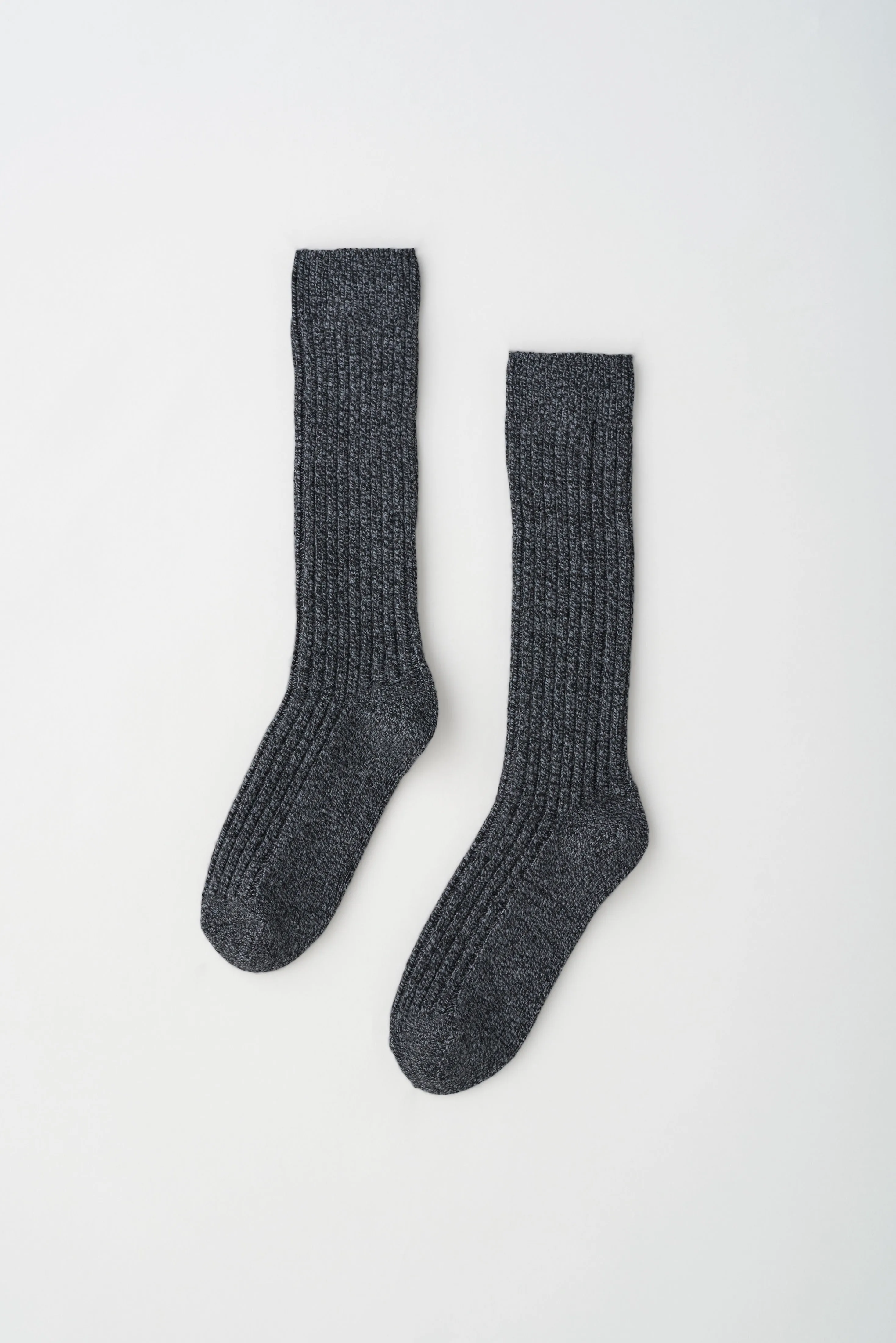 Highlands Sweater Socks in Black/Charcoal