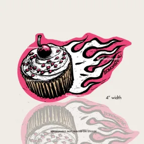 Hot Rod Flames Sticker "Cupcake Flames"