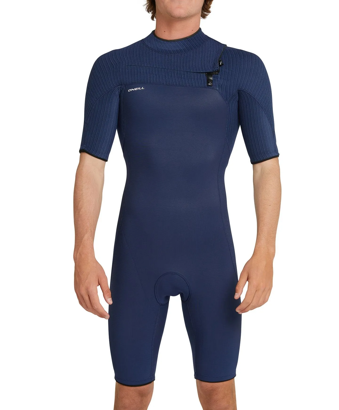 HyperFreak Short Sleeve Springsuit 2mm Chest Zip Wetsuit - Navy