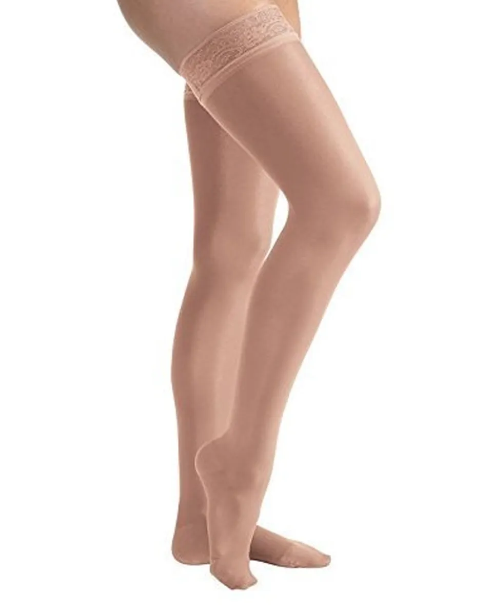 Jobst Ultrasheer Thigh Highs w/ Lace Silicone Top Band 15-20 mmHg