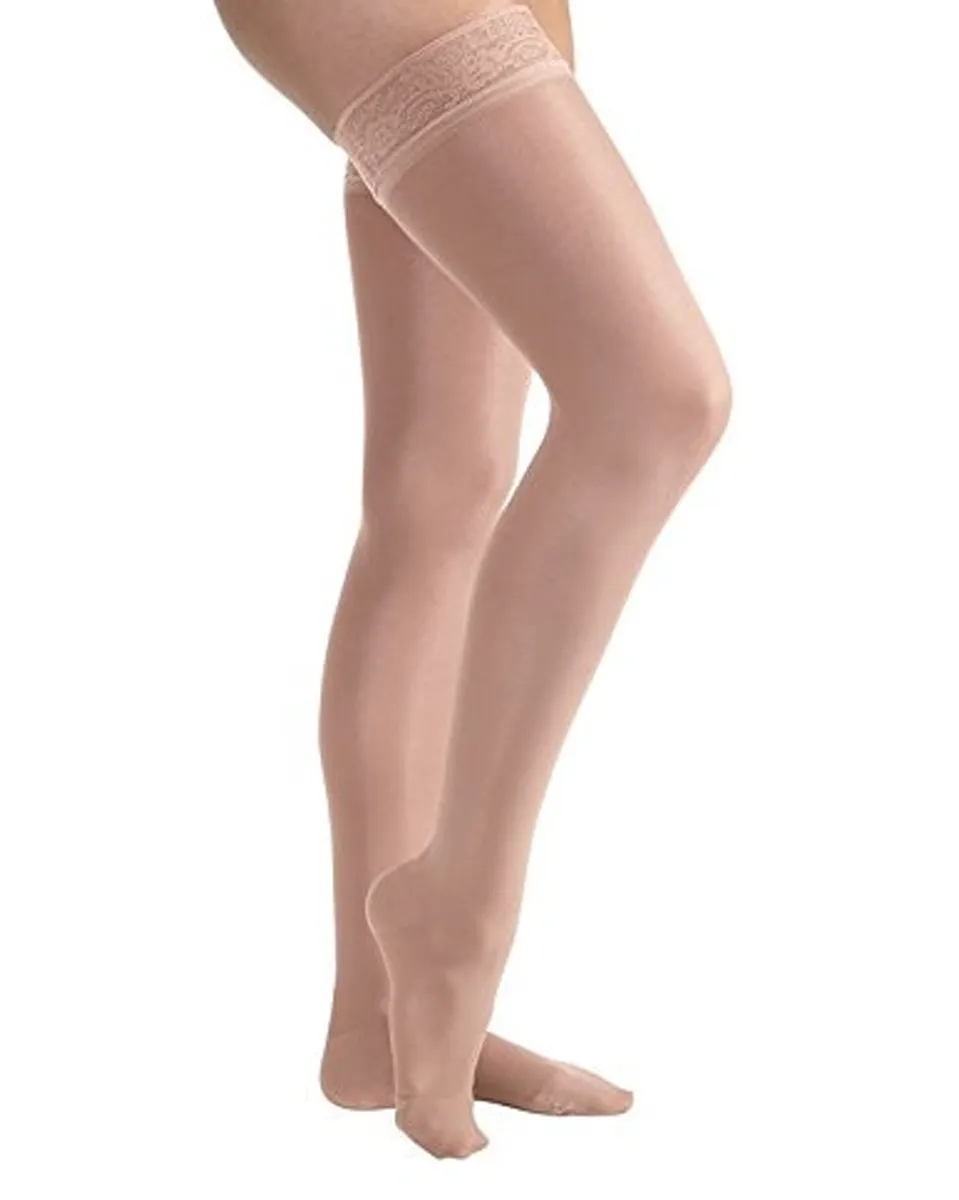 Jobst Ultrasheer Thigh Highs w/ Lace Silicone Top Band 15-20 mmHg