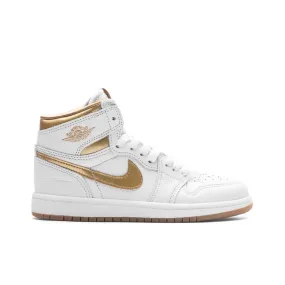 Jordan 1 Retro High OG (PS) - White/Metallic Gold/Gum Light Brown