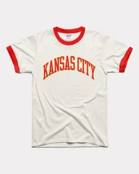 Kansas City Arch White & Red Unisex Ringer