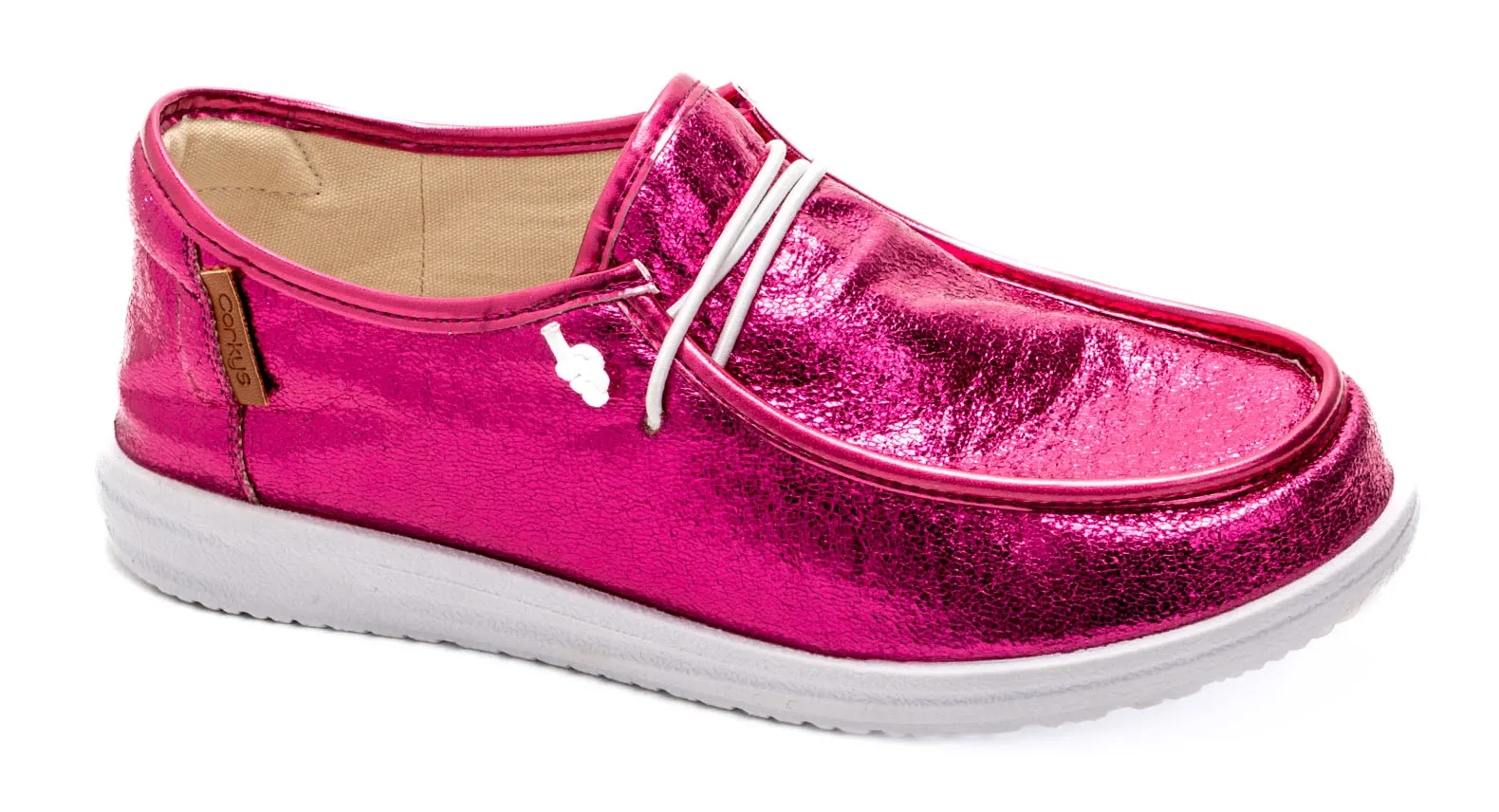 Kayak Slip On by Corkys - Fuchsia Crinkle Metallic - PREORDER - ALL SALES FINAL