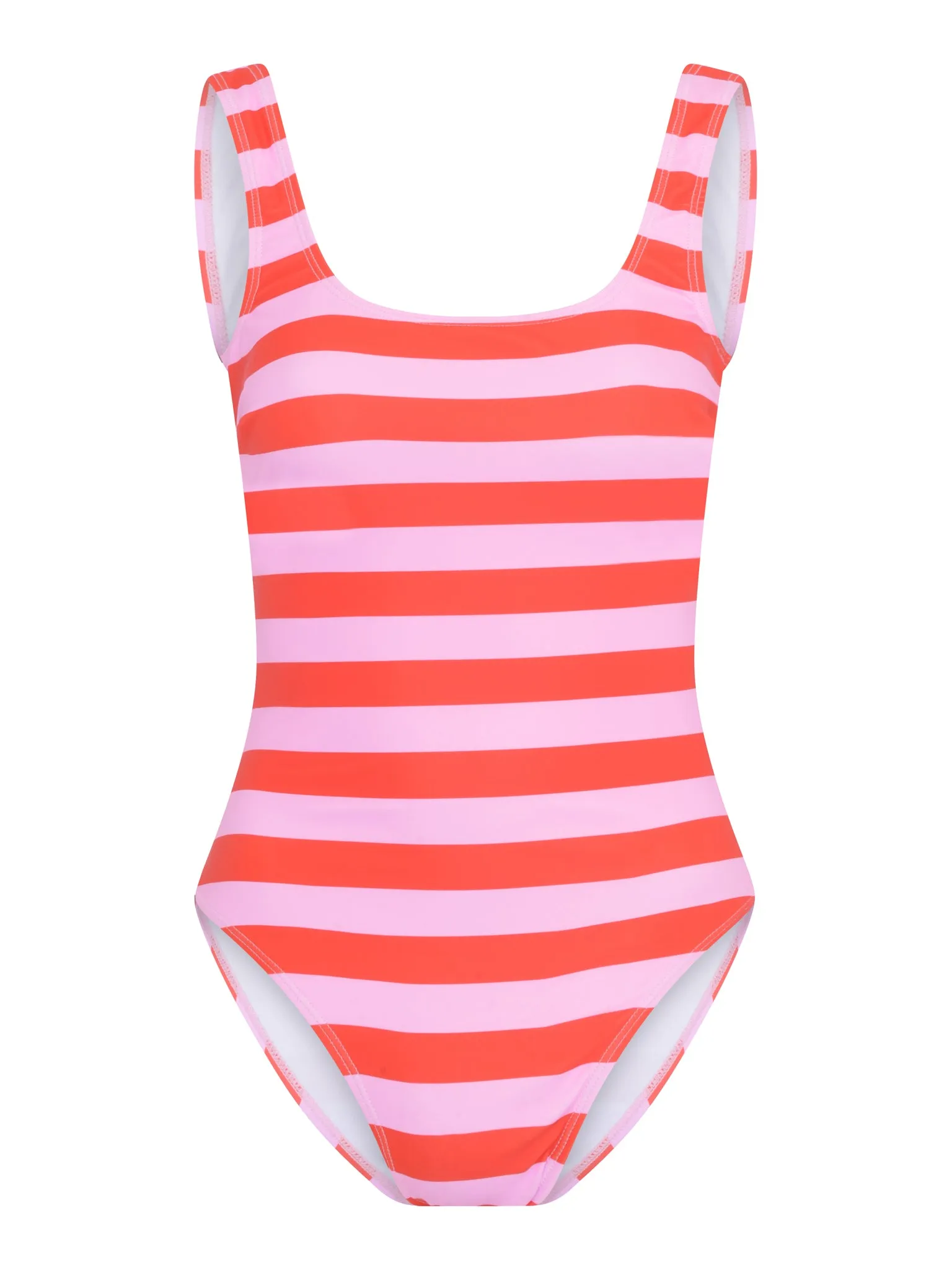 Kiki Stripe Print Square Neck Swimsuit