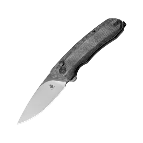 Kizer Invictus 154CM Blade Button Lock Micarta Handle V3602C1 (3.41 Stonewashed)