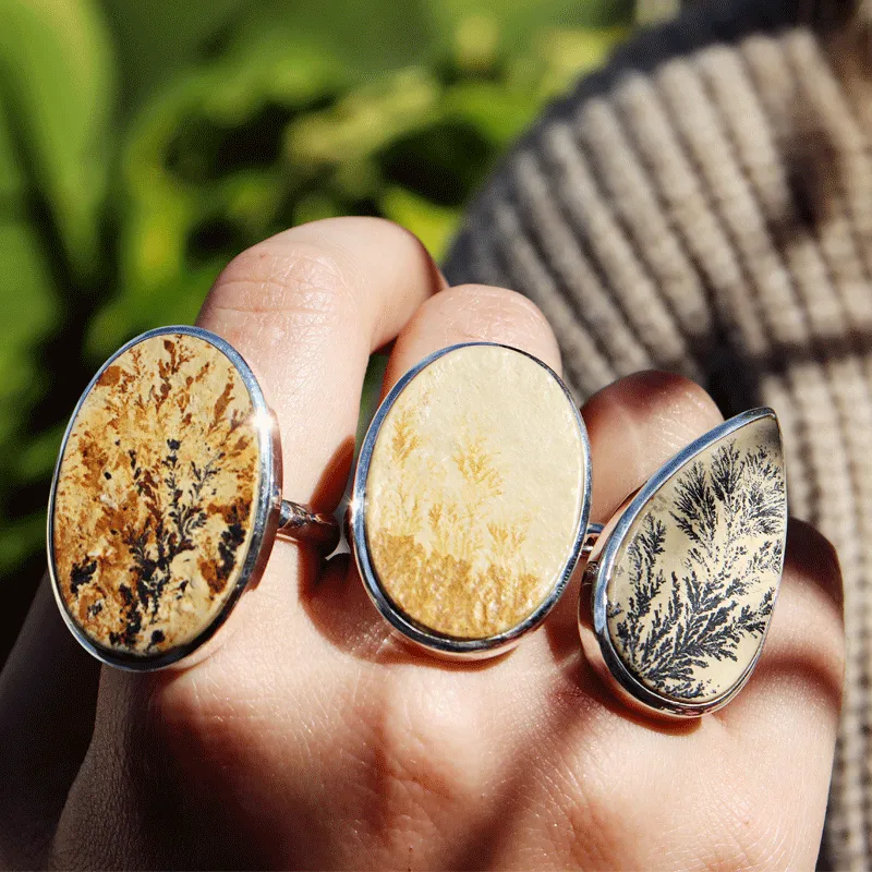 Leaf Jasper Oval Ring D