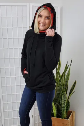 Lexie Black Double Hoodie