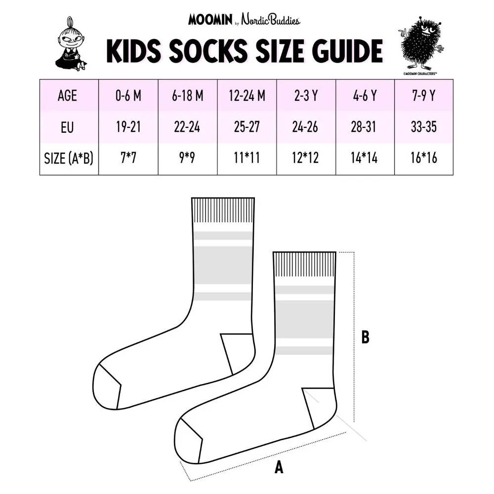 Little My Kids Socks Grey/Pink - Nordicbuddies