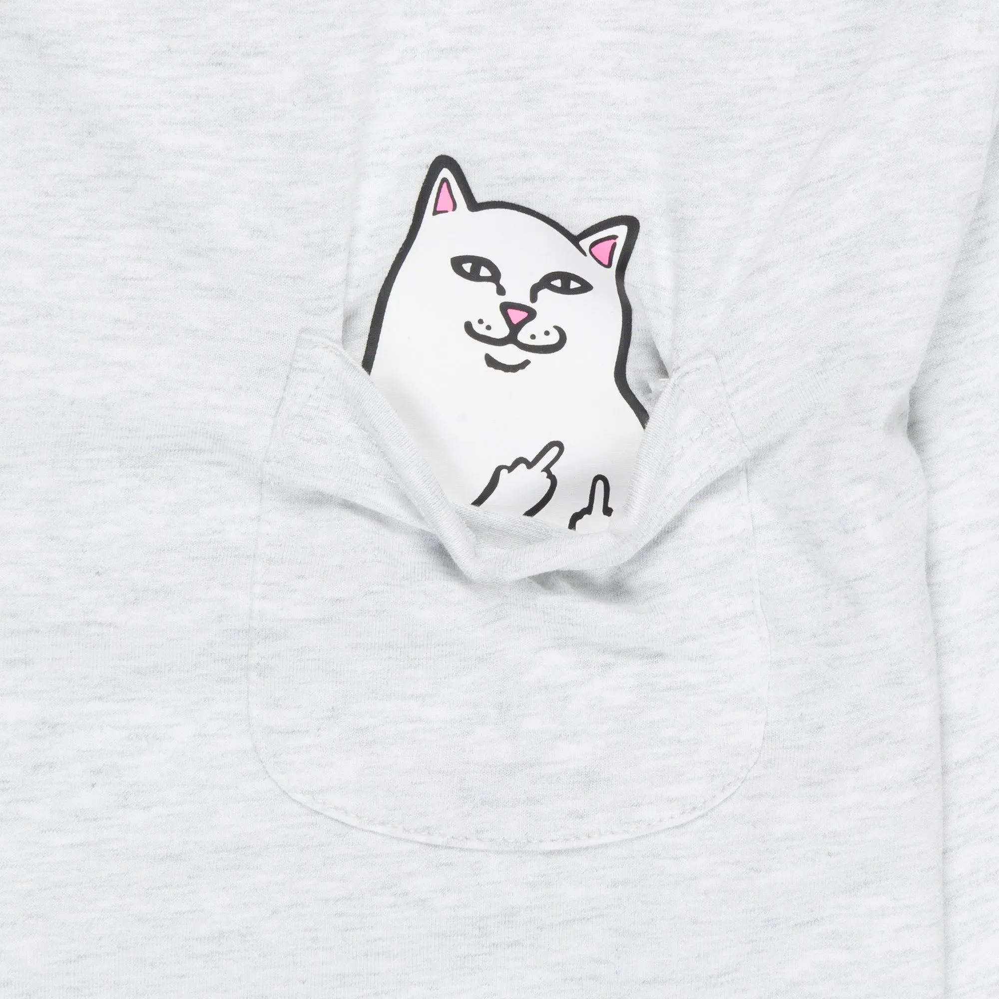 Lord Nermal Cropped Long Sleeve Pocket Tee (Ash Heather)