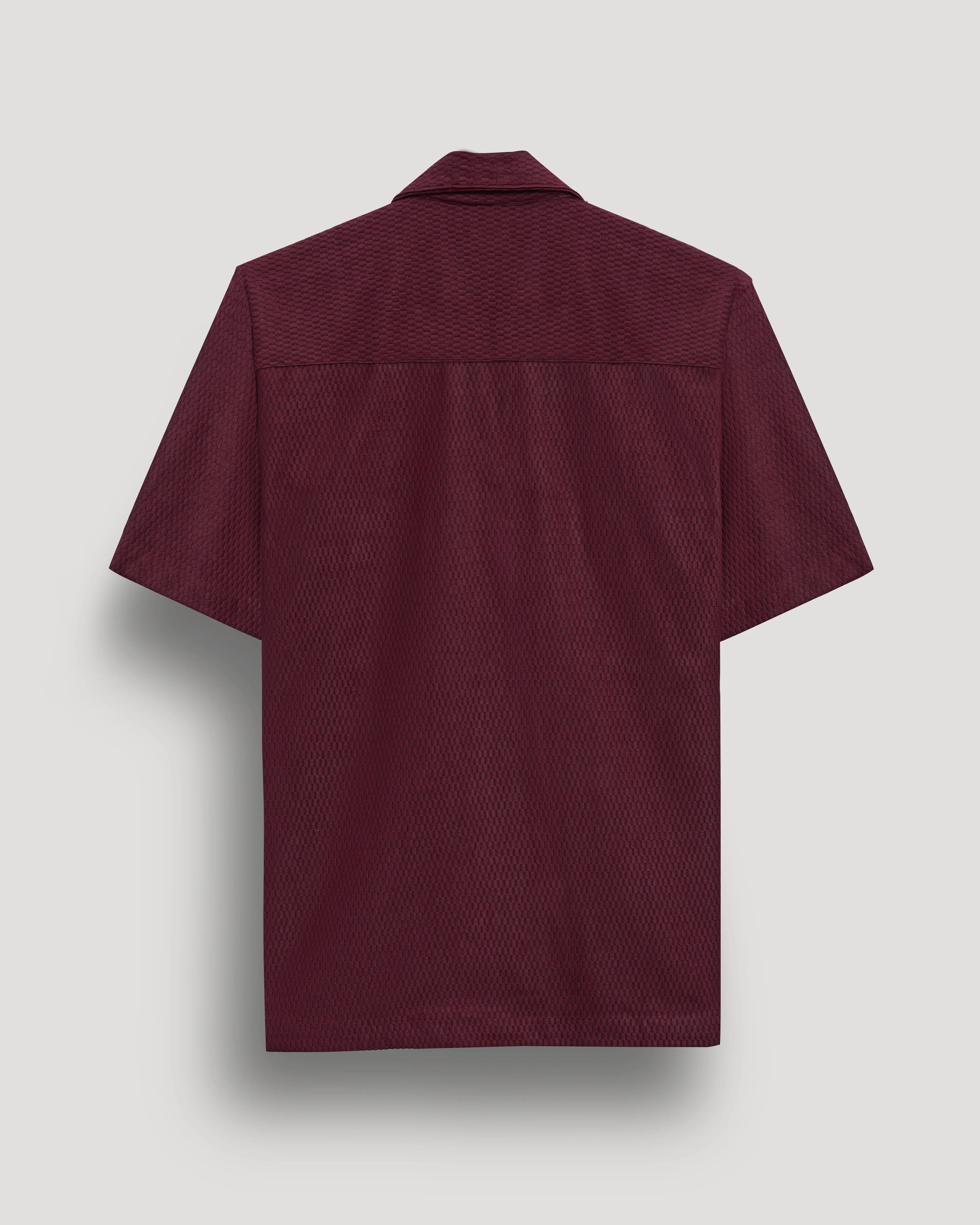 Maroon double pocket half sleeve shirt