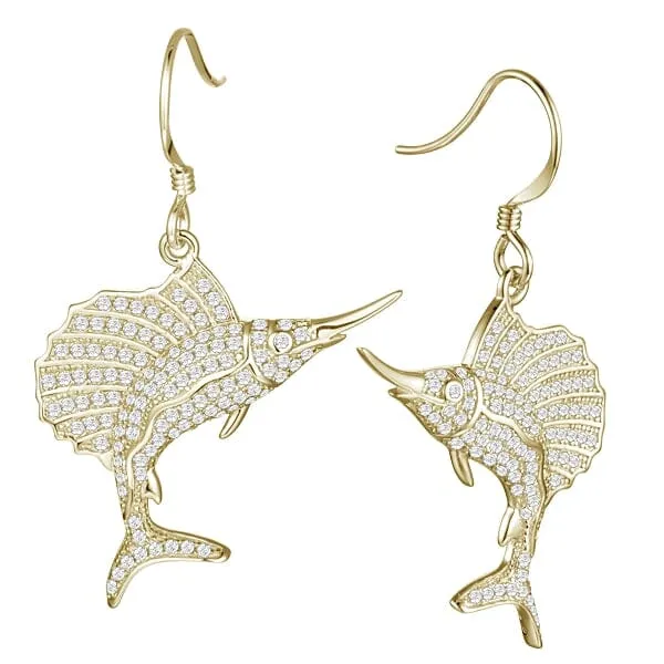 Pavé Sailfish Earrings