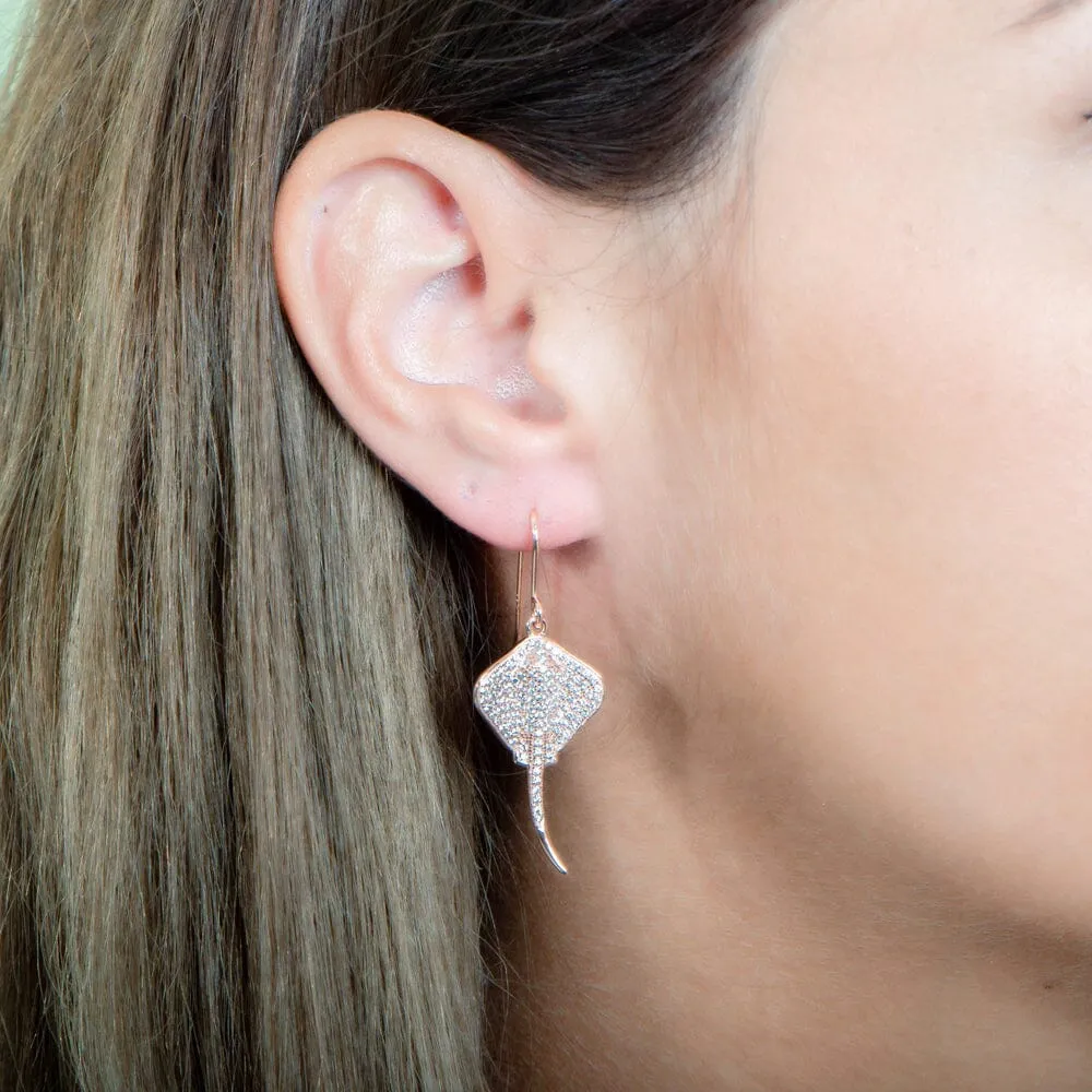 Pavé Stingray Earrings