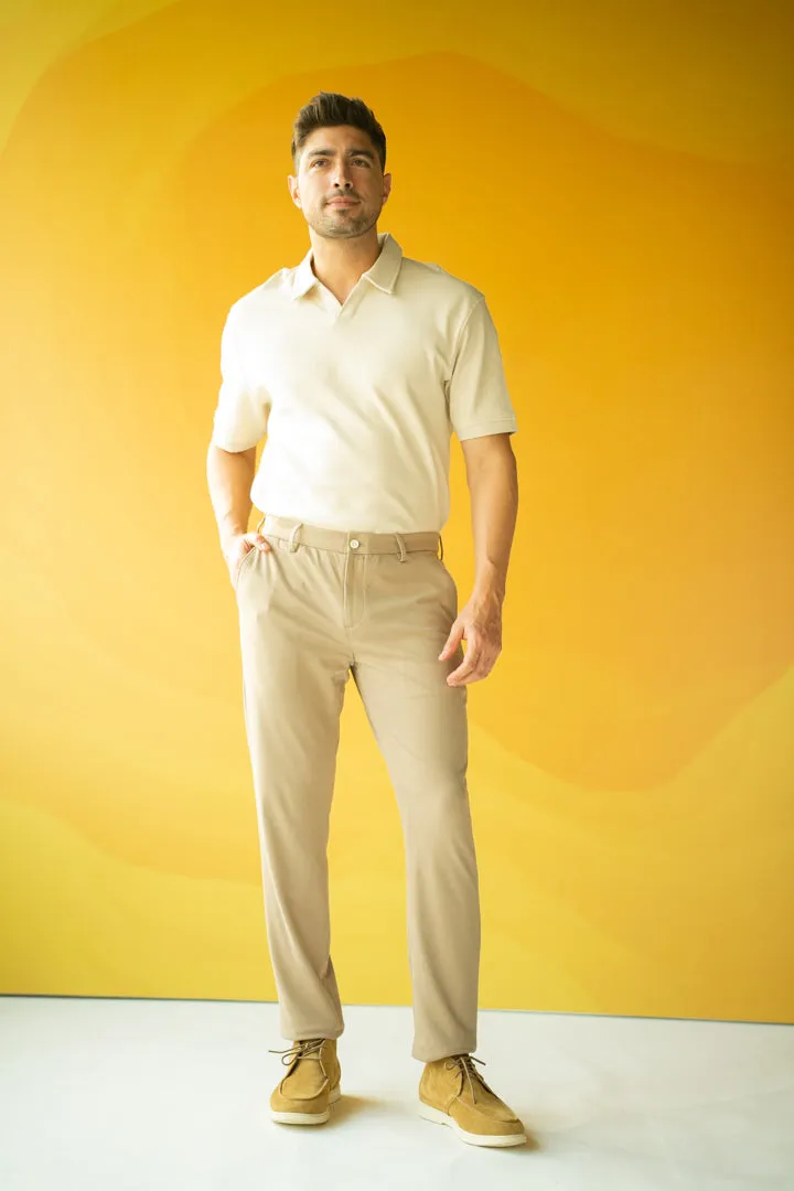 Peanut Brown Power-Stretch Pants