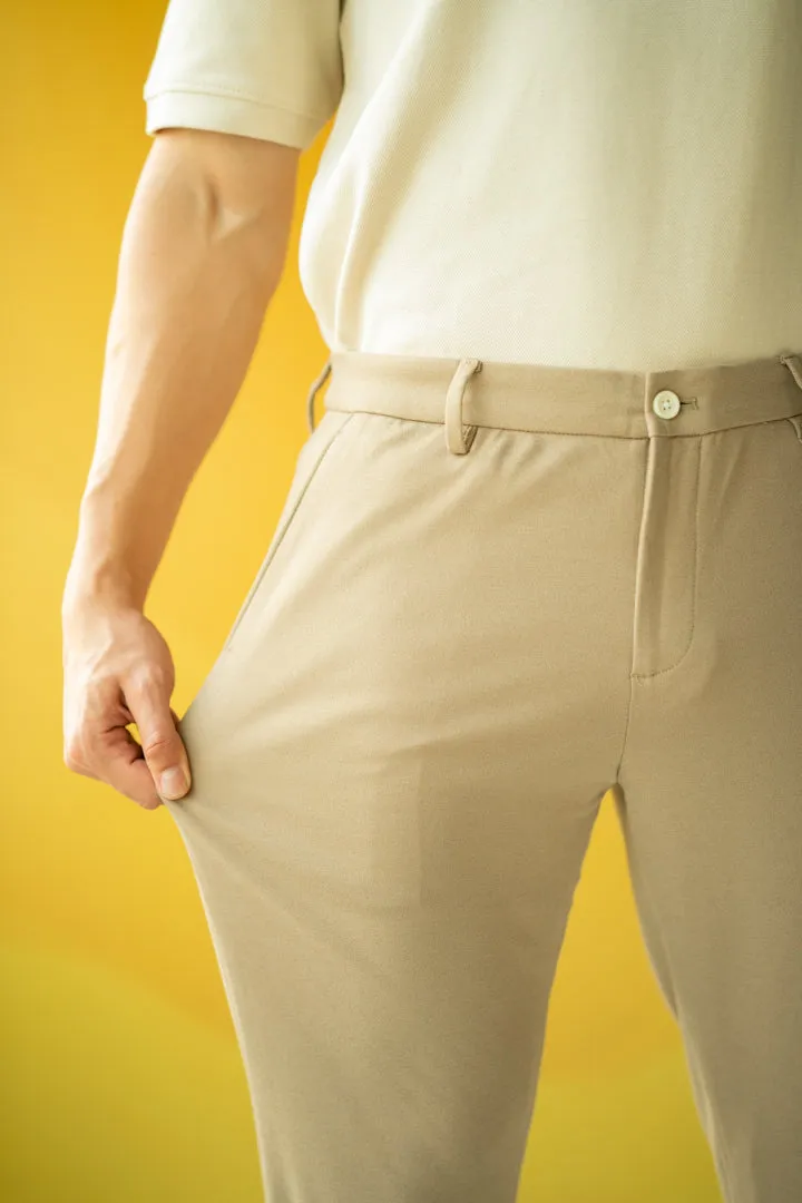 Peanut Brown Power-Stretch Pants