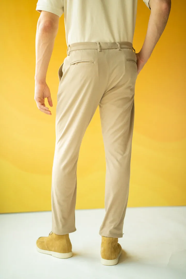 Peanut Brown Power-Stretch Pants