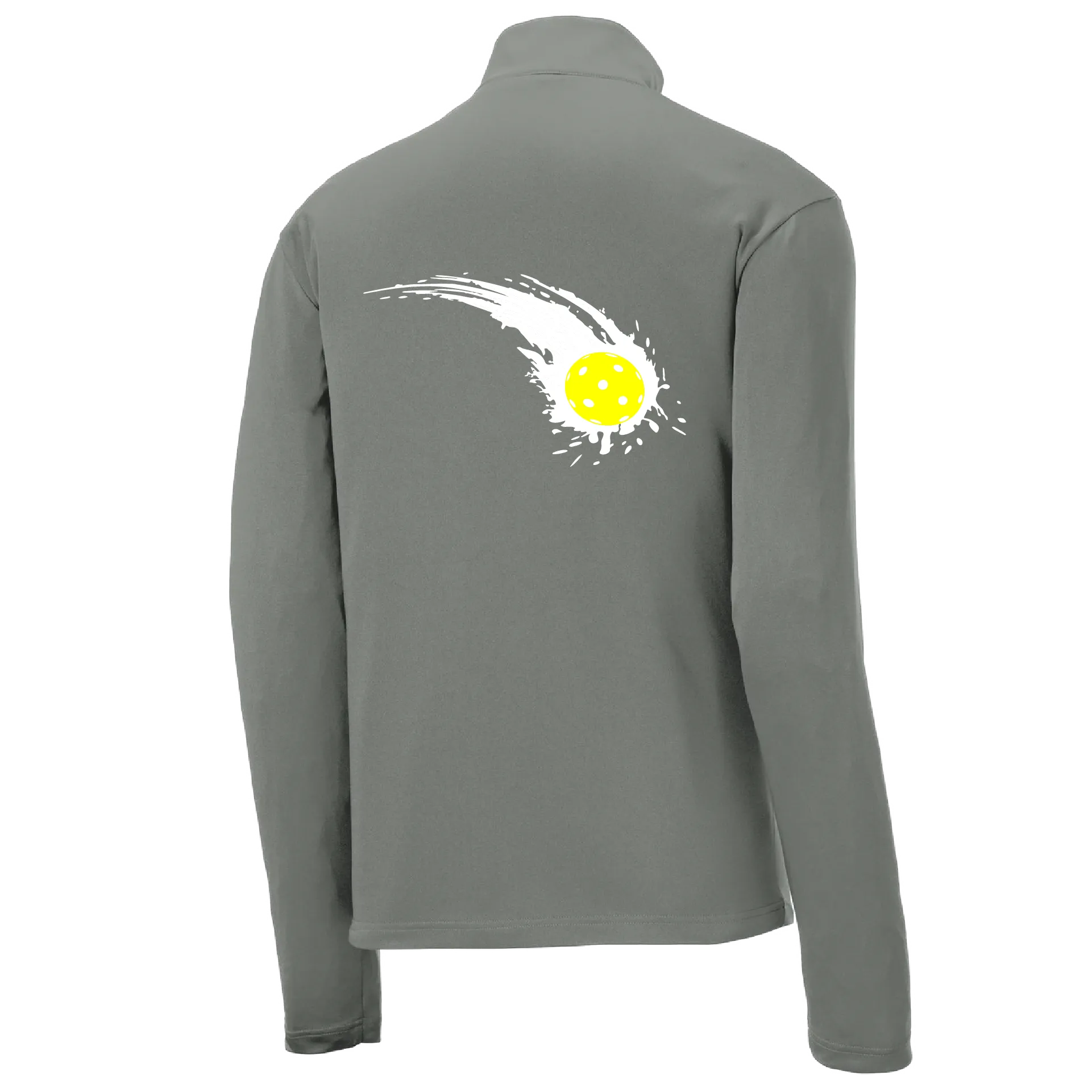 Pickleball Impact | Men's 1/4 Zip Long Sleeve Pullover Athletic Shirt | 100% Polyester