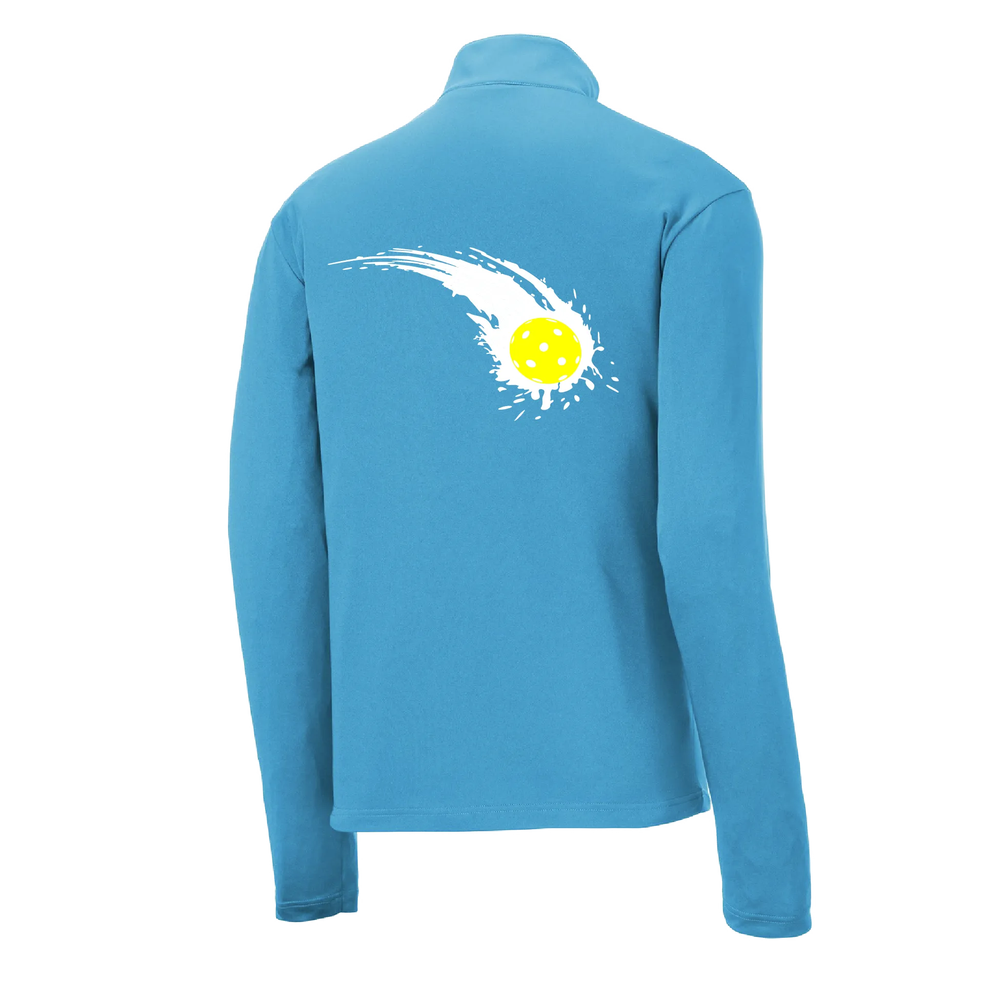 Pickleball Impact | Men's 1/4 Zip Long Sleeve Pullover Athletic Shirt | 100% Polyester