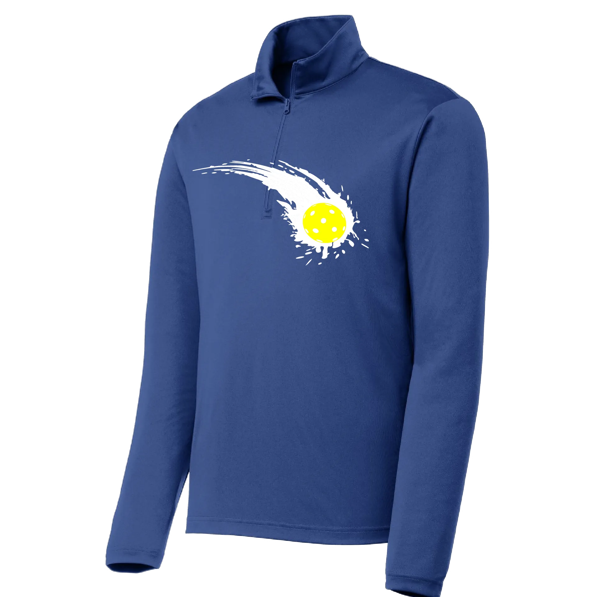 Pickleball Impact | Men's 1/4 Zip Long Sleeve Pullover Athletic Shirt | 100% Polyester