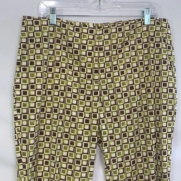 PradaOlive Geo Print Slacks