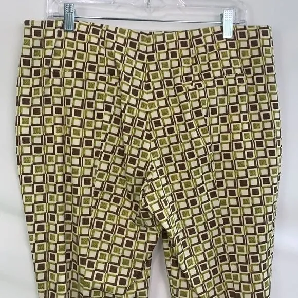 PradaOlive Geo Print Slacks