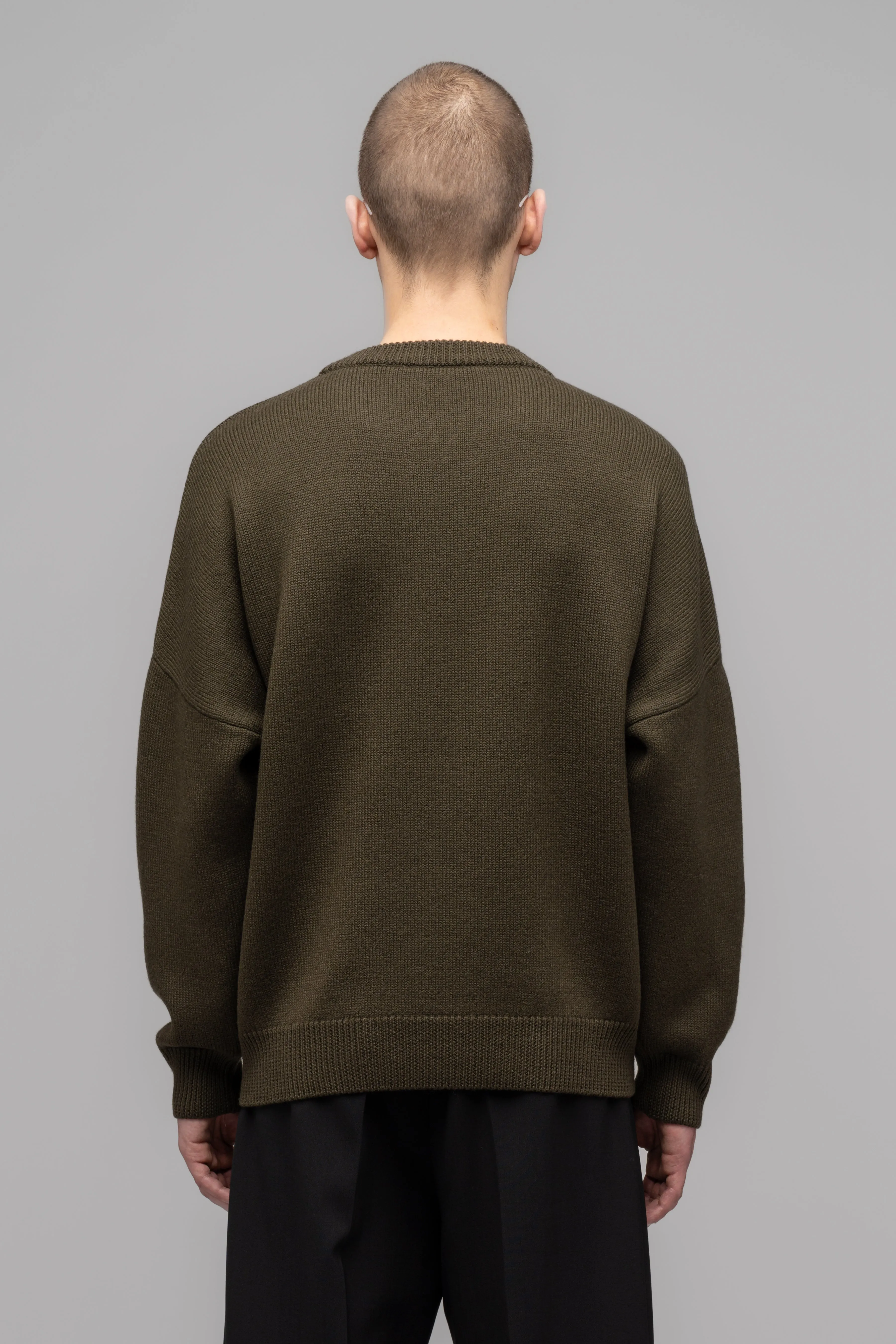 "SELFIE" SWEATER OLIVE DRAB