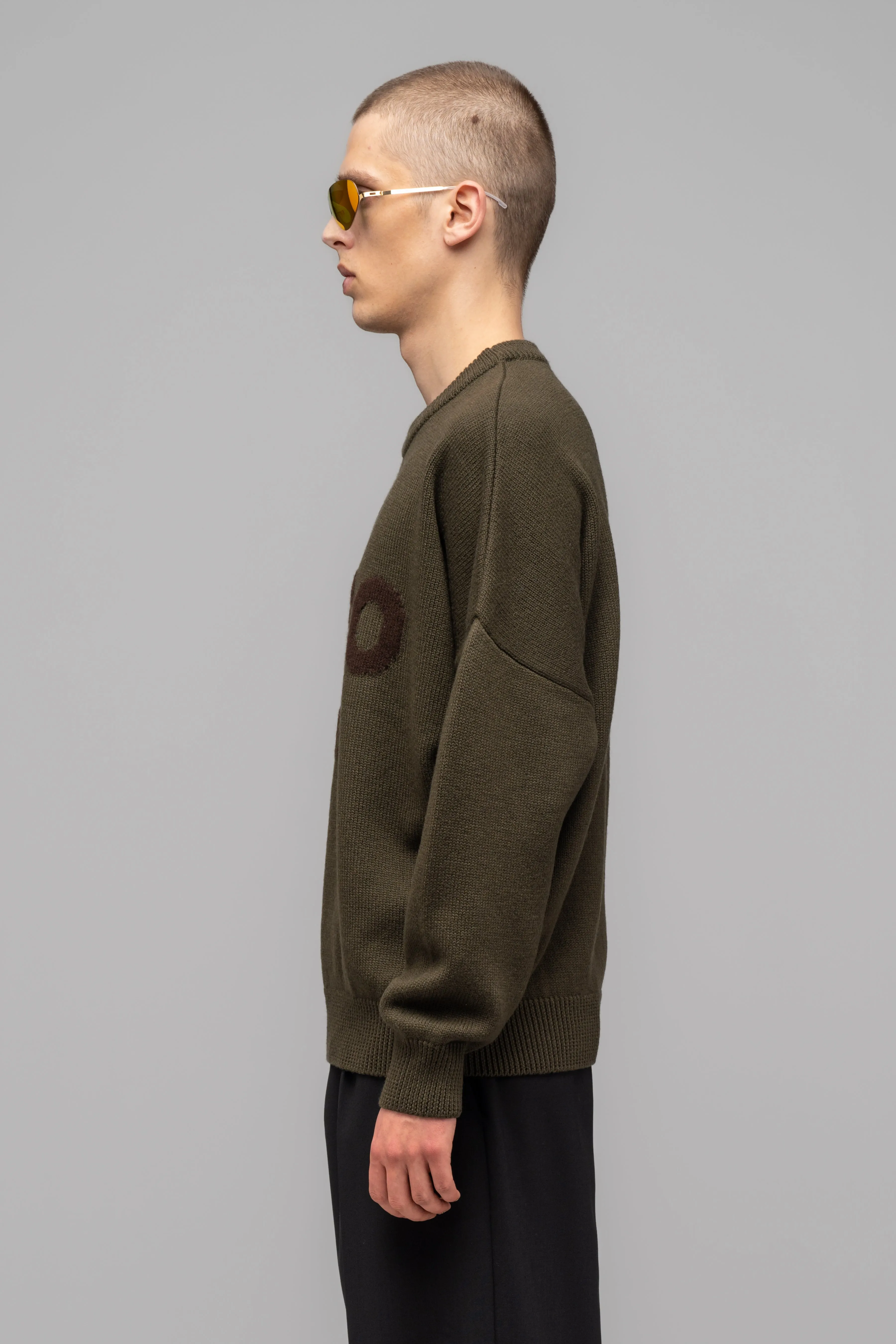 "SELFIE" SWEATER OLIVE DRAB