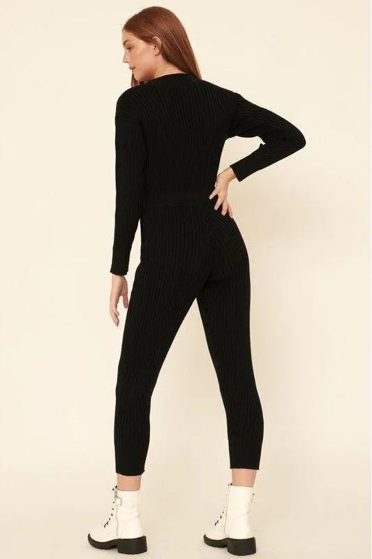 Ribbed Knit Jumpsuit